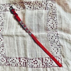 Coastal Pet Dog Collar Red With Rhinestones Extra Small